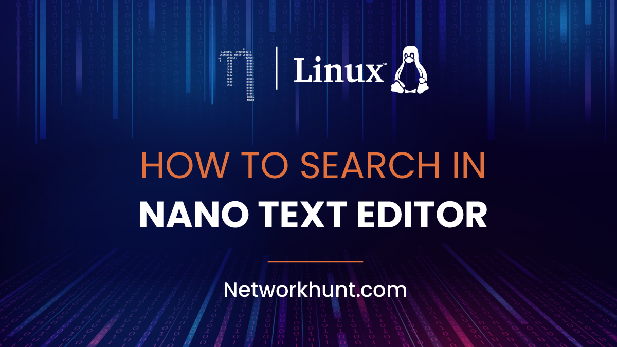 How to find in Nano text Editor in Linux