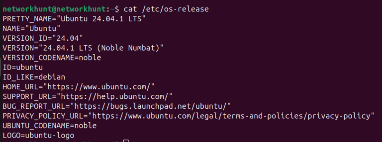 How to check OS version in Linux - NetworkHunt