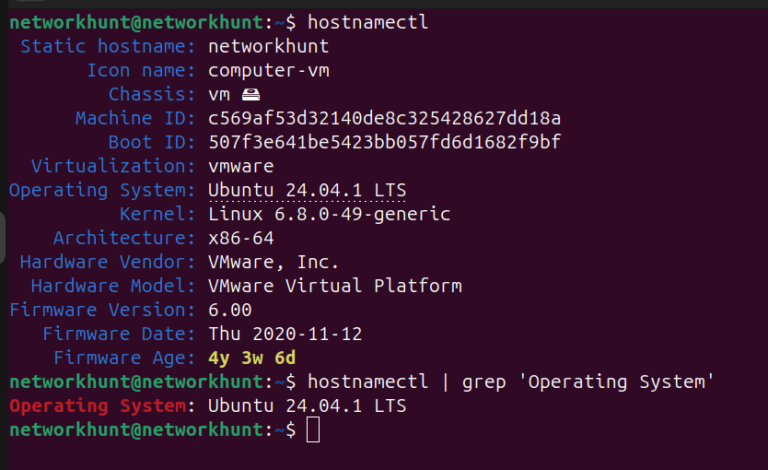 How to check OS version in Linux - NetworkHunt