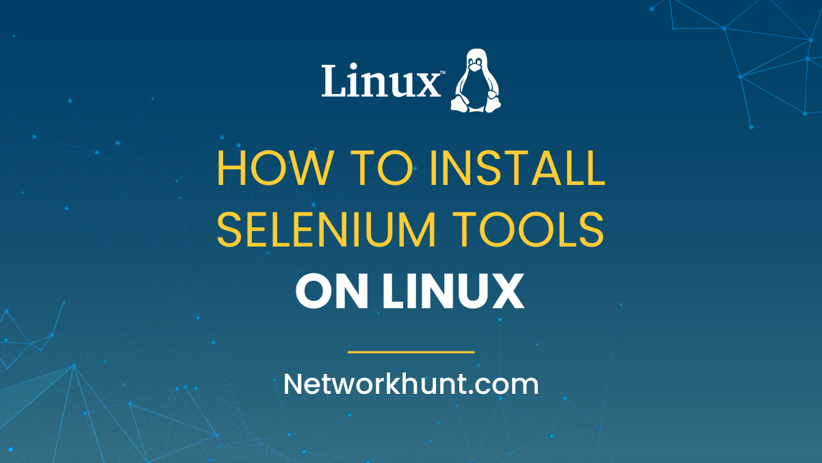 install selenium tool in linux