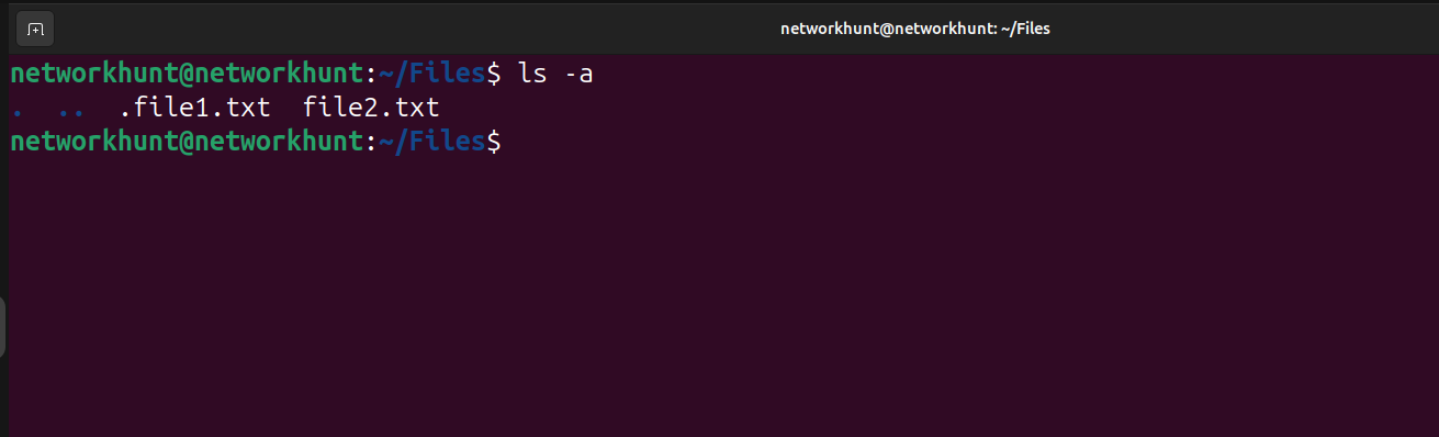 view Hidden Files in Linux using cli