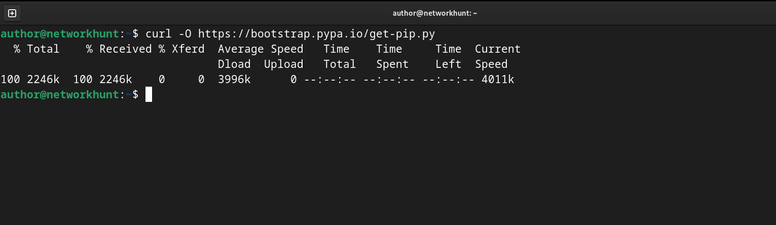 Download get-pip.py script