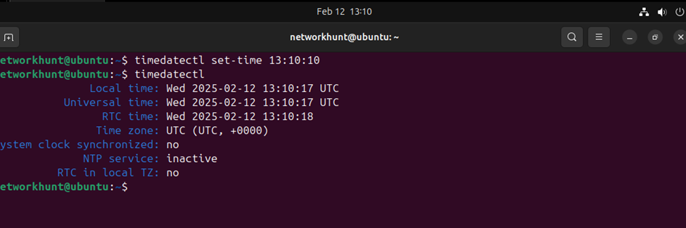 change time date and timezone in ubuntu